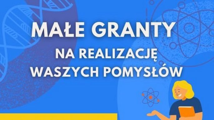 Małe granty na realizację Waszych pomysłów! Weź udział - dotacja do 7500 zł. Plakat promujący dotację. Małe granty na realizację Waszych pomysłów! Weź udział - dotacja do 7500 zł. Plakat promujący dotację. - Małe granty na realizację Waszych pomysłów! Weź udział - dotacja do 7500 zł. Plakat promujący dotację.