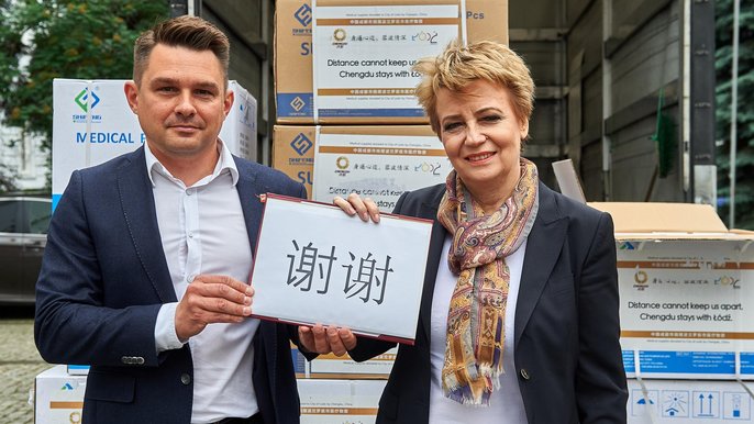Przewodniczący Rady Miejskiej w Łodzi Marcin Gołaszewski i prezydent Łodzi Hanna Zdanowska. Przewodniczący Rady Miejskiej w Łodzi Marcin Gołaszewski i prezydent Łodzi Hanna Zdanowska. - fot. Radosław Jóźwiak / UMŁ