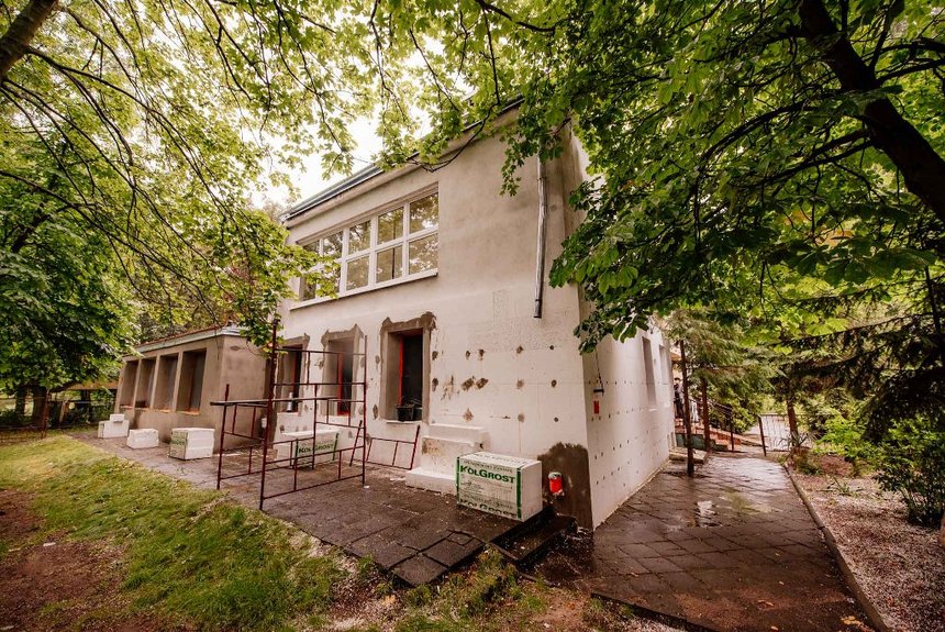 - Modernizacja elewacji w Żłobku Miejskim nr 18 przy al. Harcerzy Zatorowców fot. Radosław Żydowicz / UMŁ