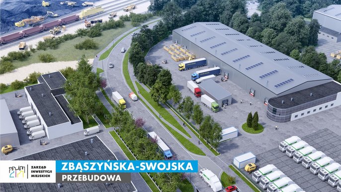 Wizualizacja przebudowanej Zbąszyńskiej i Swojskiej Wizualizacja przebudowanej Zbąszyńskiej i Swojskiej