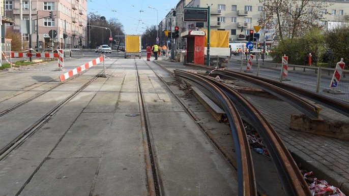 Remont skrzyżowania Narutowicza/Kopcińskiego - fot. Paweł Łacheta / UMŁ