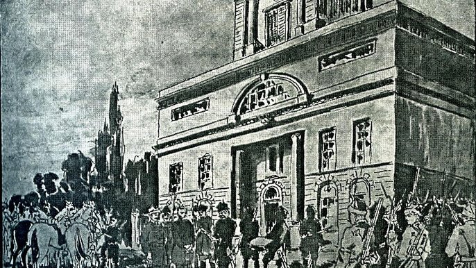 Powstańcy przed łódzkim magistratem, 31 stycznia 1863 r. 