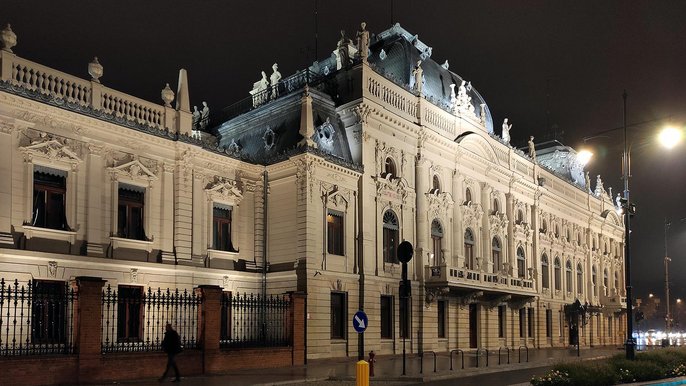 Pałac Poznańskich z nową iluminacją Pałac Poznańskich z nową iluminacją - fot. Wojciech Markiewicz / UMŁ
