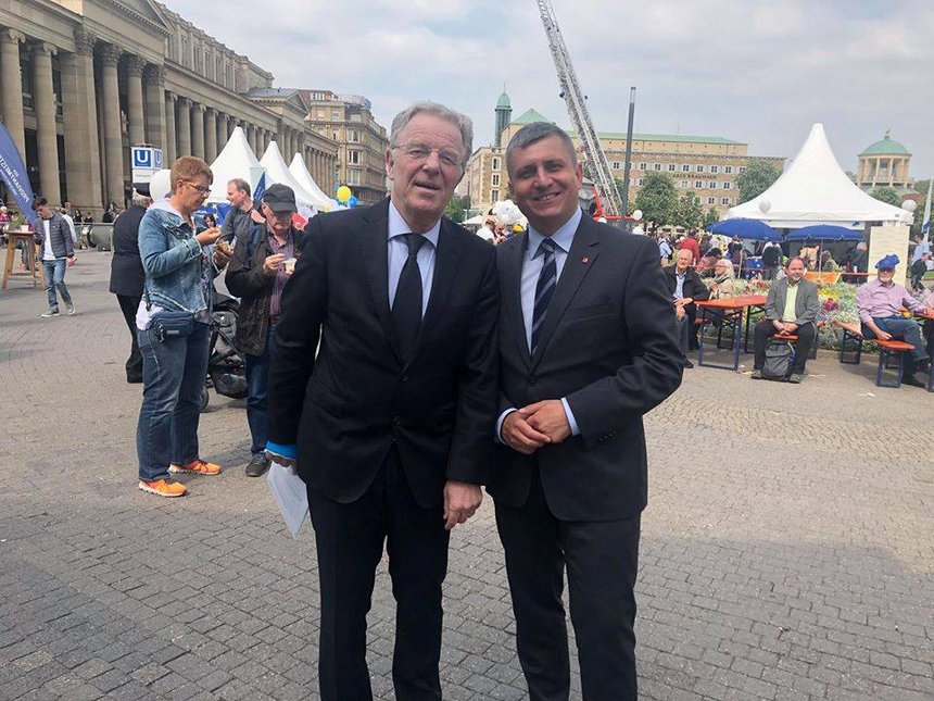 Tomasz Kacprzak, przewodniczący Rady Miejskiej spotkał się z burmistrzem Stuttgartu Martinem Schairerem