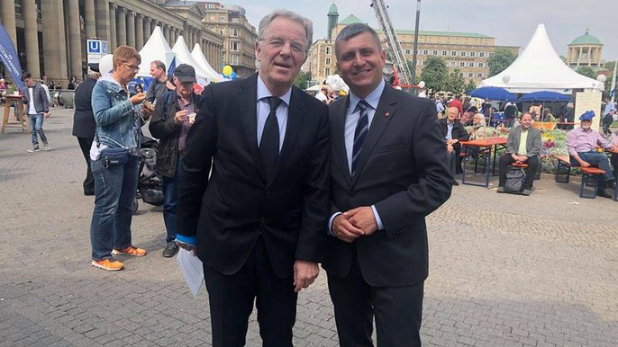 Tomasz Kacprzak, przewodniczący Rady Miejskiej spotkał się z burmistrzem Stuttgartu Martinem Schairerem Tomasz Kacprzak, przewodniczący Rady Miejskiej spotkał się z burmistrzem Stuttgartu Martinem Schairerem