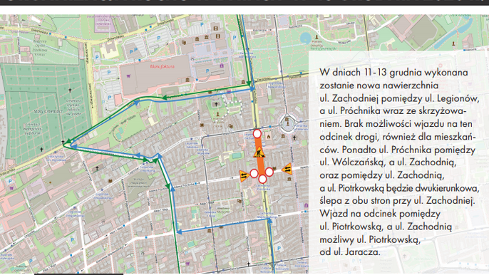 Kładziemy nową nawierzchnię ulicy Zachodniej. 