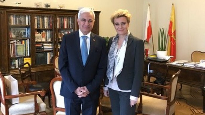 Tunç Üğdül i Hanna Zdanowska Tunç Üğdül i Hanna Zdanowska - fot. ambasada Turcji