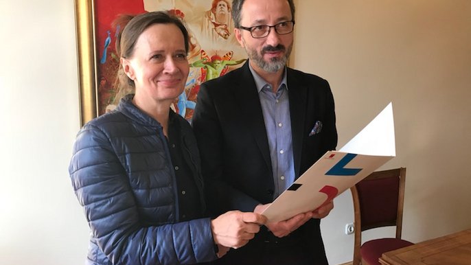 Gratulacje dla p. Ewy Pilawskiej, dyr. Teatru Powszechnego w Łodzi za tytuł "Łodzianin Roku". 