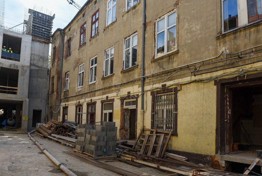 Hotel przy ul. Piotrkowskiej 40 w trakcie budowy fot. Paweł Łacheta / UMŁ