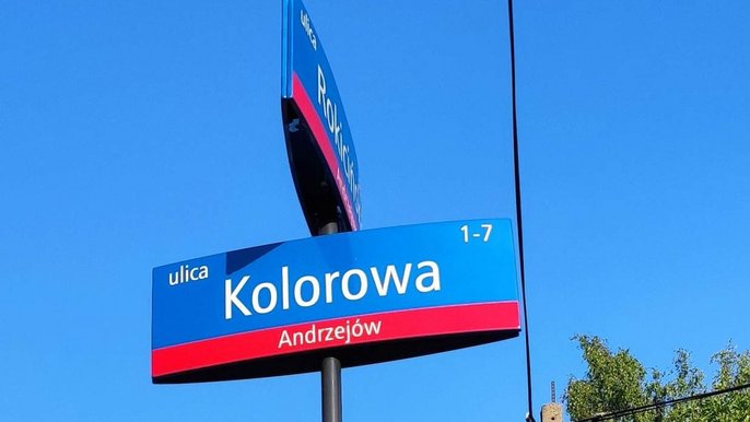 Skrzyżowanie ulic Kolorowej i Rokicińskiej 