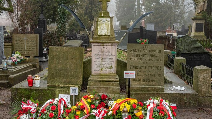 - Grób Marii i Konstantego Piotrowiczów. Fot. P. Wacławiak, UMŁ.