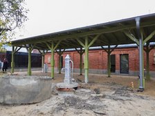 Prace wykończeniowe przy restauracji na Księżym Młynie fot. Konrad Ciężki / UMŁ