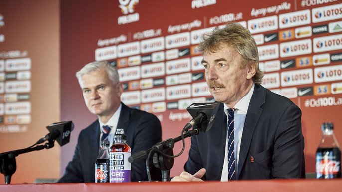 Zbigniew Boniek i Jacek Magiera na konferencji w Łodzi Zbigniew Boniek i Jacek Magiera na konferencji w Łodzi - fot. Radosław Jóźwiak