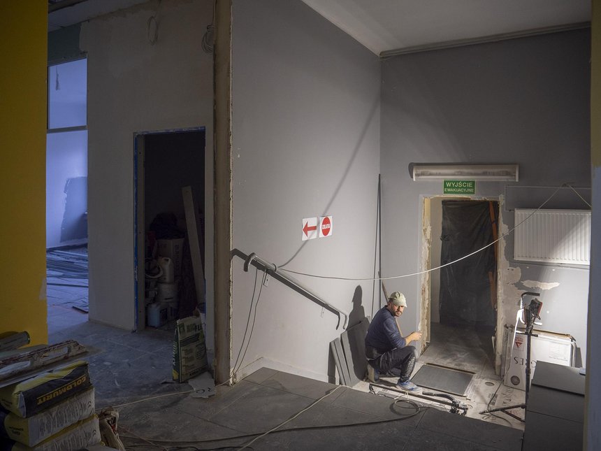 Remontowane wnętrza miejskiej poradni przy ul. Snycerskiej 1 fot. UMŁ