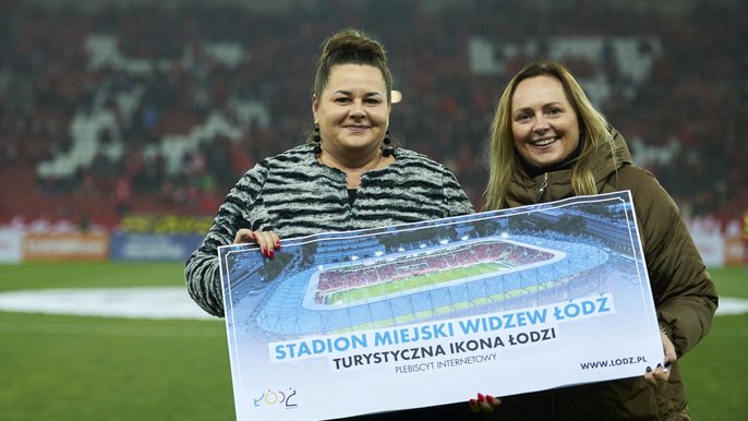 Prezes Widzewa Łódź Martyna Pajączek oraz wiceprezydent Łodzi Joanna Skrzydlewska - fot. Radosław Jóźwiak / UMŁ