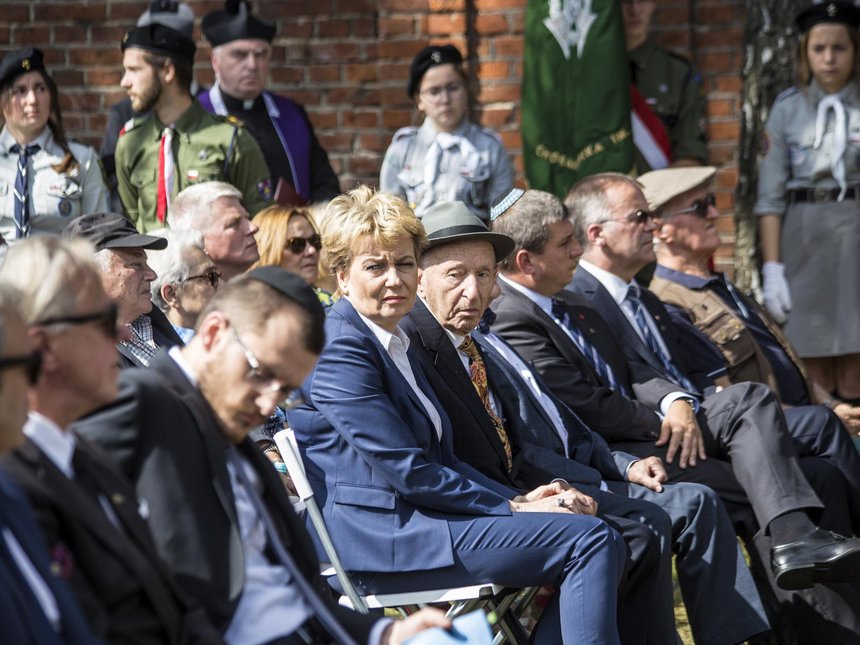 Obchody 73. rocznicy likwidacji Litzmannstadt Getto i 75. rocznicy Wielkiej Szpery - uroczystości na Cmentarzy Żydowskim. Stefan Brajter