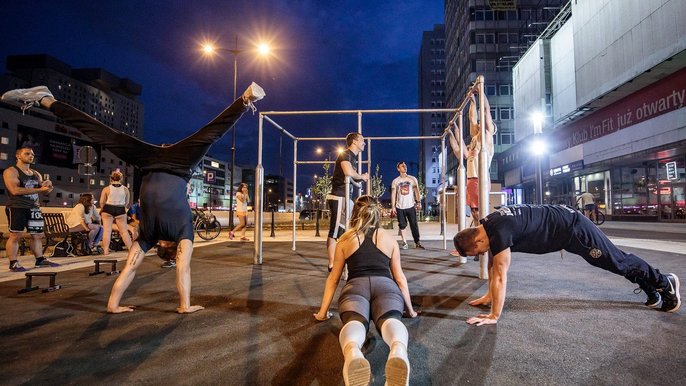 Strefa street workout przy Piłsudskiego - fot. z arch. UMŁ