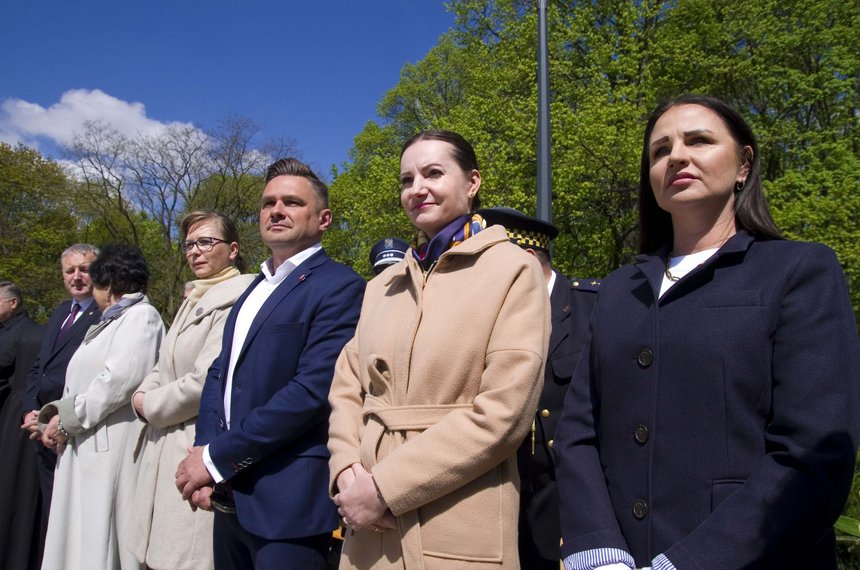 Przewodniczący Rady Miejskiej w Łodzi Marcin Gołaszewski oraz wiceprezydent Łodzi Małgorzata Moskwa - Wodnicka. Fot. Andrzej Janecki.
