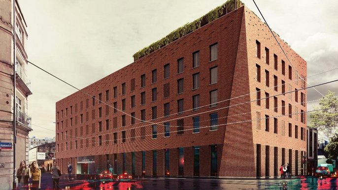 Wizualizacja parkingu wielopoziomowego z usługami. Jest to pierwsza nagroda w konkursie zorganizowanym przez Biuro Architekta Miasta Wizualizacja parkingu wielopoziomowego z usługami. Jest to pierwsza nagroda w konkursie zorganizowanym przez Biuro Architekta Miasta - Maja Wrońska, Przemysław Sobecki