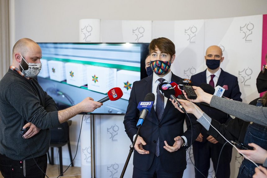 Konferencja prasowa z udziałem Wiceprezydenta Adama Pustelnika