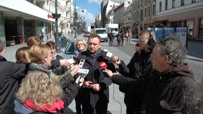 Konferencja prasowa wiceprezydenta Treli - fot. Monika Pawlak / UMŁ