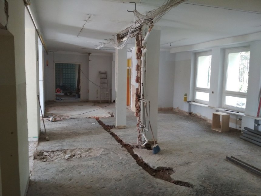 Trwa kompleksowa modernizacja poradni przy ul. Odrzańskiej, która należy do Miejskiego Centrum Medycznego Górna.