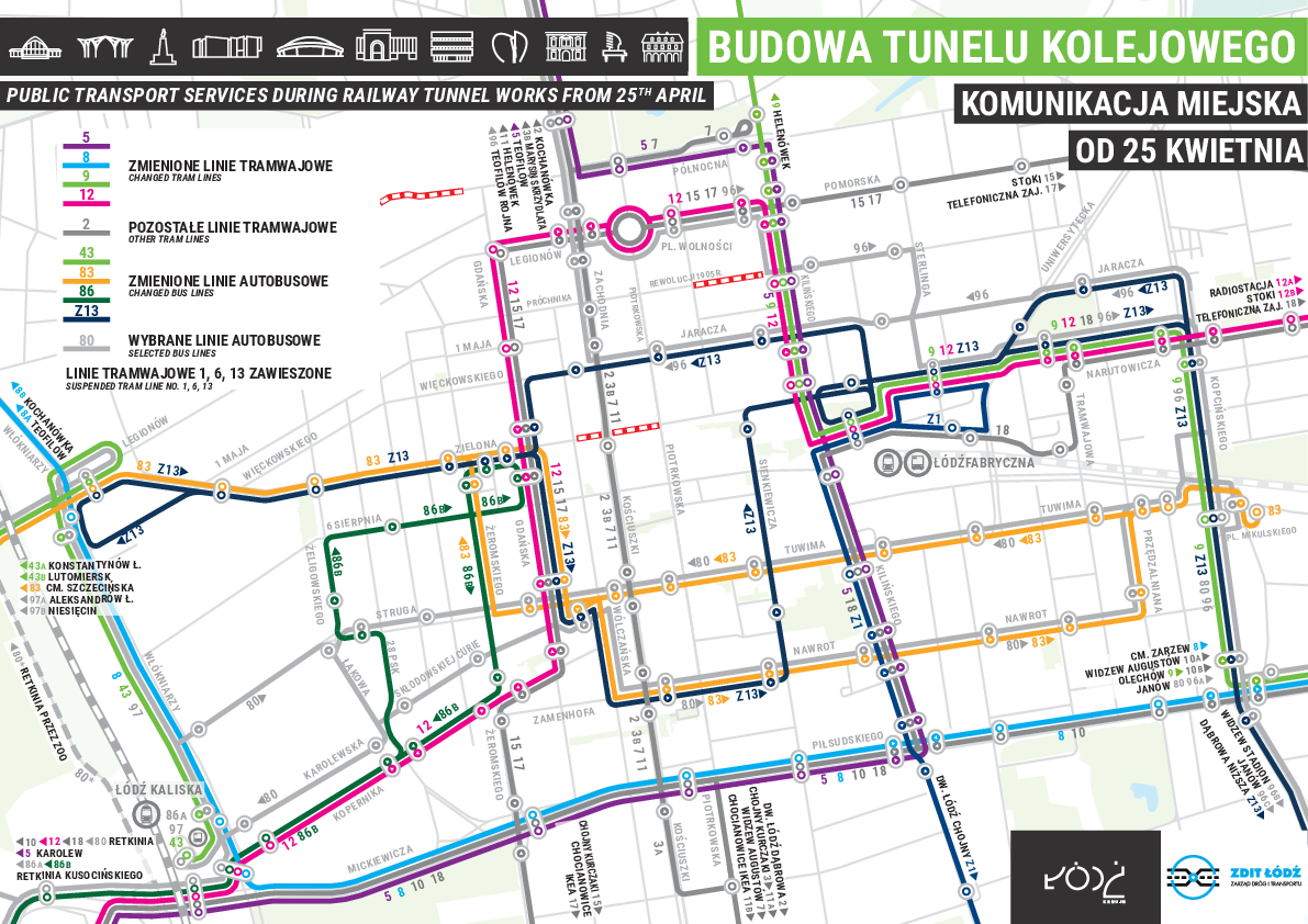 Komunikacja miejska od 25 kwietnia 