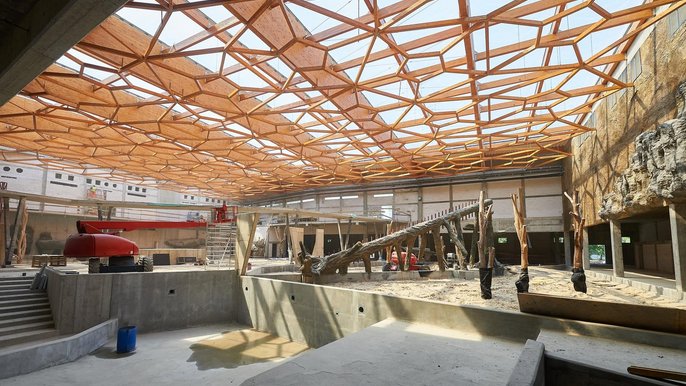 Trwa budowa Orientarium. W ramach projektu powstaną też nowoczesne pawilony, wybiegi i woliery, a całość zostanie uzupełniona zapleczem rekreacyjno-gastronomicznym. Trwa budowa Orientarium. W ramach projektu powstaną też nowoczesne pawilony, wybiegi i woliery, a całość zostanie uzupełniona zapleczem rekreacyjno-gastronomicznym. - fot. Radosław Jóźwiak / UMŁ