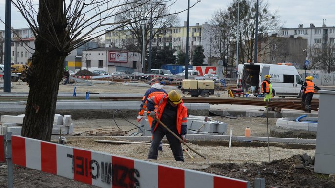 Prace na skrzyżowaniu Dąbrowskiego i Śmigłego-Rydza Prace na skrzyżowaniu Dąbrowskiego i Śmigłego-Rydza - fot. UMŁ