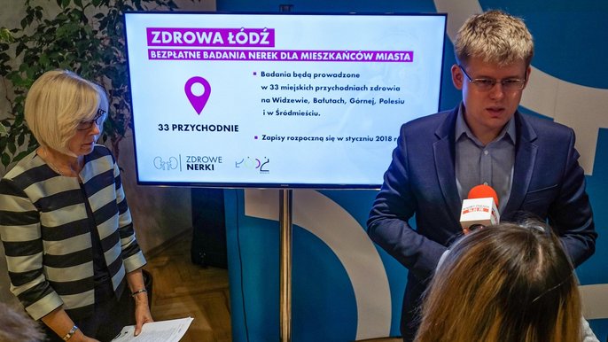 Iwona Iwanicka i Adam Wieczorek podczas konferencji prasowej Iwona Iwanicka i Adam Wieczorek podczas konferencji prasowej - fot. Grzegorz Sikora / UMŁ
