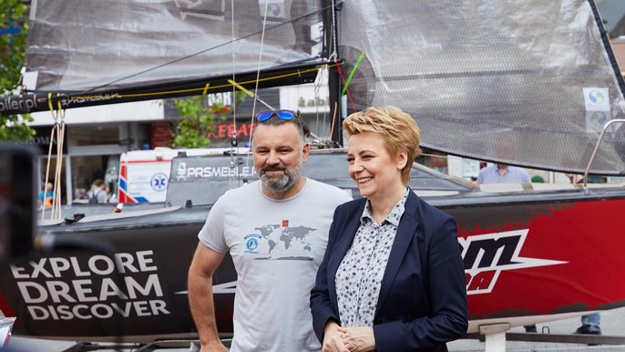 Kciuki za powodzenie rejsu trzymać będzie prezydent Łodzi Hanna Zdanowska - fot. Sebastian Glapiński / UMŁ