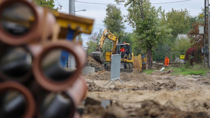 Przebudowa ulicy Mierzejowej na Rudzie przekroczyła półmetek Przebudowa ulicy Mierzejowej na Rudzie przekroczyła półmetek - fot. Konrad Ciężki / UMŁ