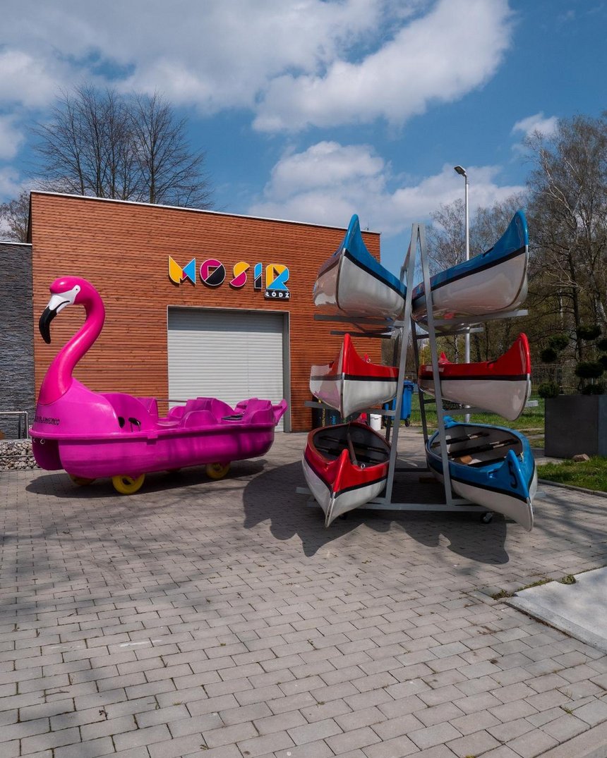 Flamingi - 4–osobowe rowery wodne fot. Stefan Brajter / UMŁ