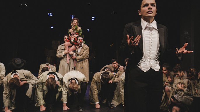 "Operetka" Witold Gombrowicz, reż. Waldemar Zawodziński, Szkoła Filmowa w Łodzi - fot. Michał Siarek / Festiwal Szkół Teatralnych