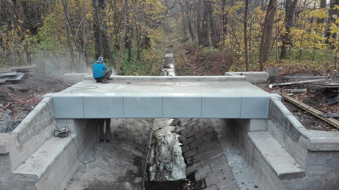 Budowa kładki dla rowerzystów Budowa kładki dla rowerzystów - fot. z arch. ZDiT