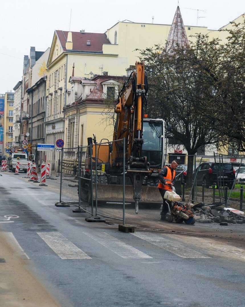 Remontowana ulica Sienkiewicza Fot. Paweł Łacheta/UMŁ