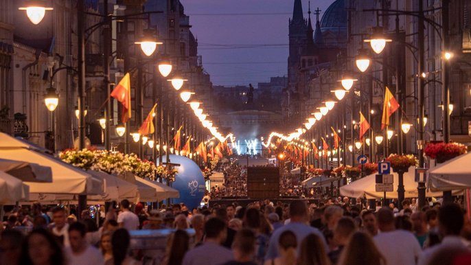 Ulica Piotrkowska też świętuje Urodziny Łodzi - fot. z arch. UMŁ