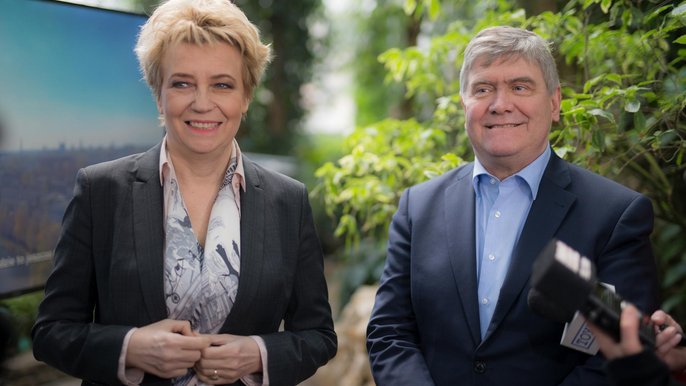 Prezydent Hanna Zdanowska i marszałek Witold Stępień Prezydent Hanna Zdanowska i marszałek Witold Stępień - fot. Witold Ancerowicz / UMŁ
