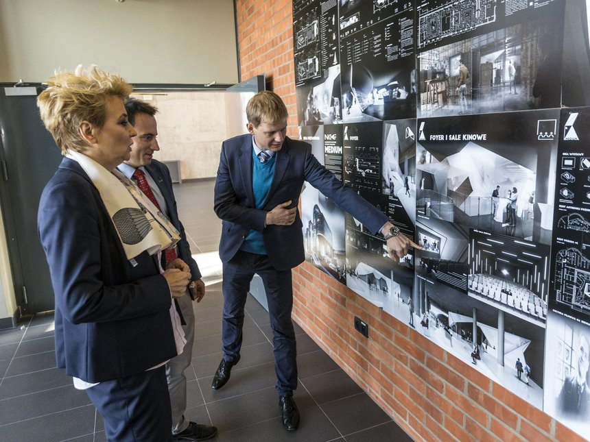 Dwóch wykonawców w finałowym etapie konkursu na projekt siedziby Narodowego Centrum Kultury Filmowej w EC1 Łódź fot. Stefan Brajter / UMŁ
