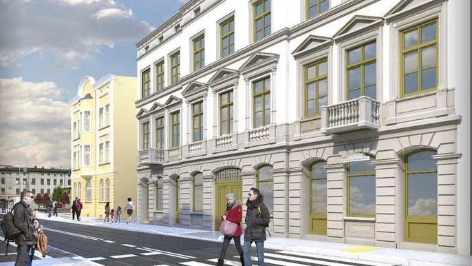 Kamienica przy ul. Kilińskiego 28 po remoncie (wizualizacja) Kamienica przy ul. Kilińskiego 28 po remoncie (wizualizacja)