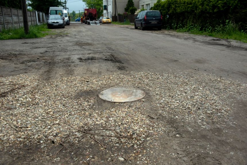 Trwa pierwszy etap kanalizowania osiedla Helenówek między innymi w ulicach Okulickiego czy Podleśnej. fot. Paweł Łacheta / UMŁ