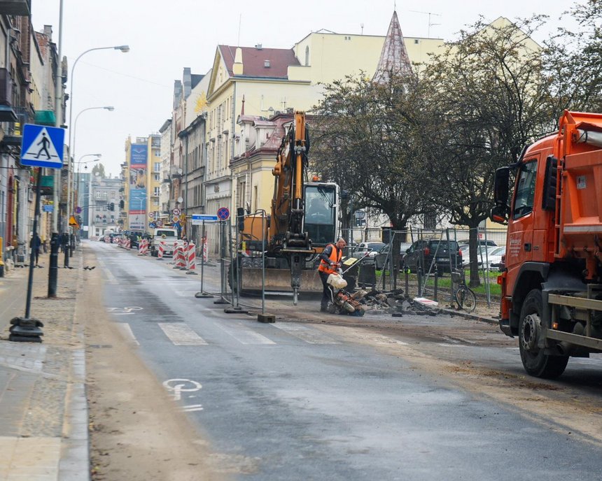 Remontowana ulica Sienkiewicza Fot. Paweł Łacheta/UMŁ