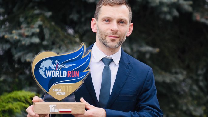 Tomasz Osmulski wygrał Wings For Life Poznań 2019 Tomasz Osmulski wygrał Wings For Life Poznań 2019 - fot. Paweł Łacheta / UMŁ