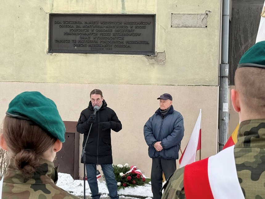 Mariusz Goss, pełnomocnik Prezydent Miasta Łodzi ds. Dziedzictwa Łodzi i Tadeusz Krzemiński. Fot. W. Markiewicz, UMŁ