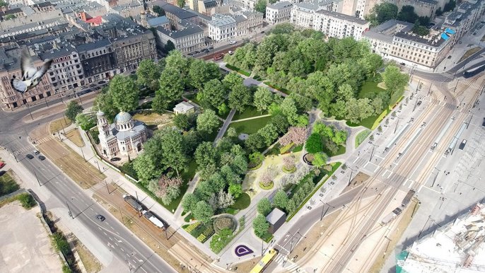 Rewitalizujemy i powiększamy park Moniuszki Rewitalizujemy i powiększamy park Moniuszki - mat. UMŁ