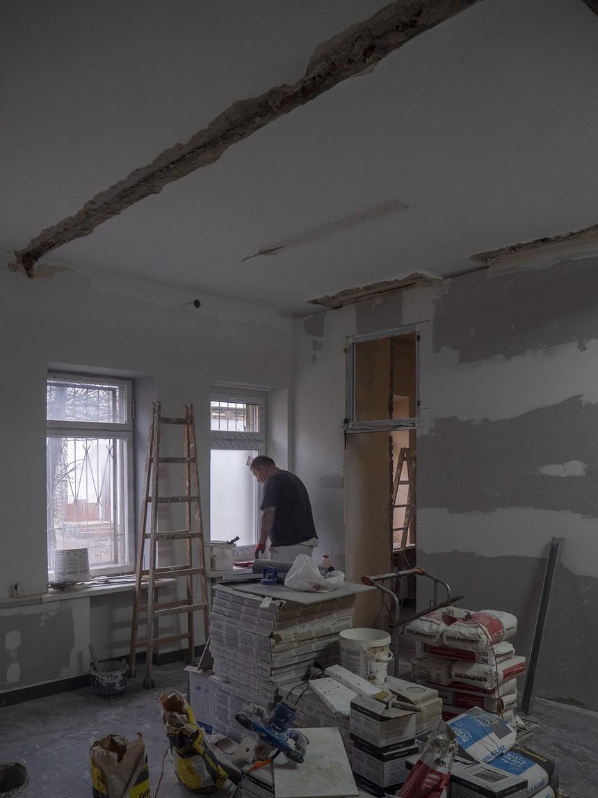 Remontowane wnętrza miejskiej poradni przy ul. Snycerskiej 1 fot. UMŁ
