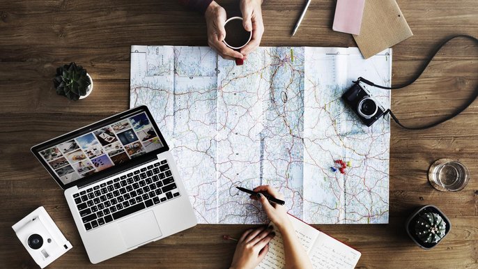 Travel Trip Map Direction Exploration Planning Concept - CC0 License