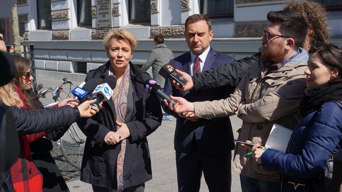 Wspólna konferencja prasowa władz Łodzi - fot. Monika Pawlak / UMŁ