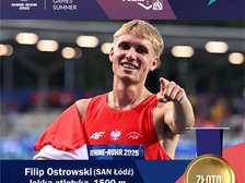 Filip Ostrowski po wygraniu wyścigu