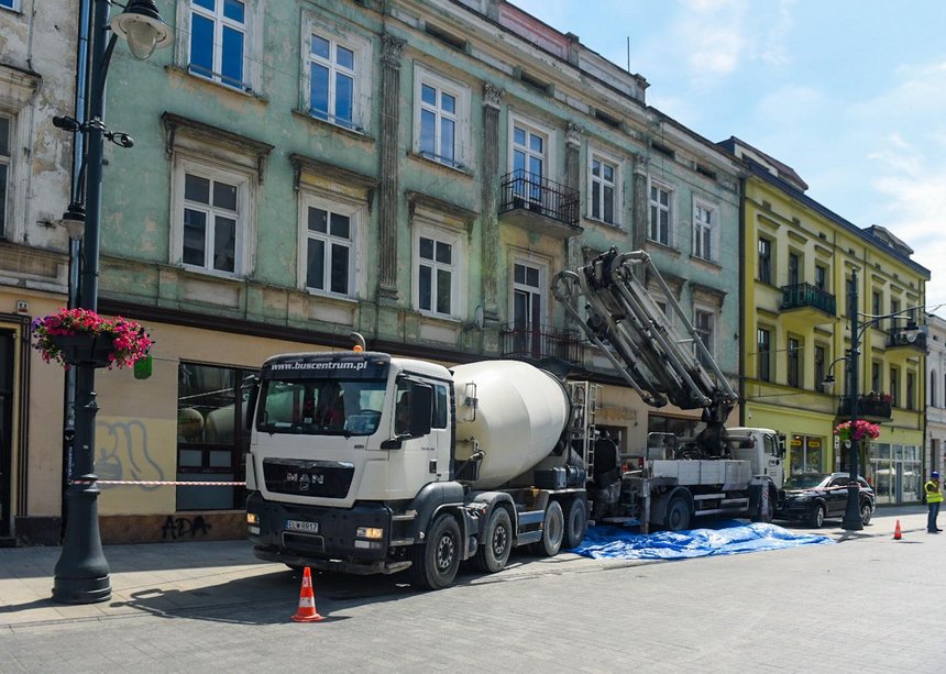 Hotel przy ul. Piotrkowskiej 40 w trakcie budowy fot. Paweł Łacheta / UMŁ